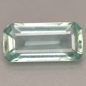 Aguamarina azul natural de 1,79 ct, corte esmeralda, VVS-VS