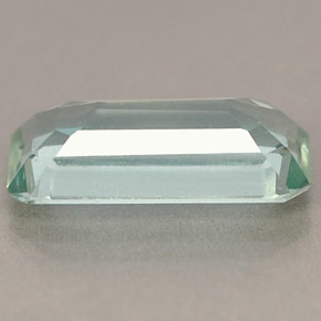 Aguamarina azul natural de 1,79 ct, corte esmeralda, VVS-VS