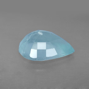 Aguamarina azul natural de 4,33 ct, en forma de pera, VS-SI