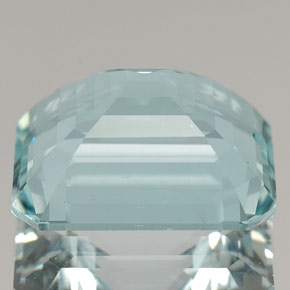 Aguamarina Azul verdoso claro natural de 3.83 ct, corte esmeralda, VVS
