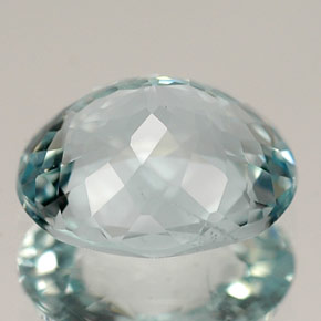 Aguamarina Azul verdoso claro natural de 1.50 ct, Corte Óvalo, VS