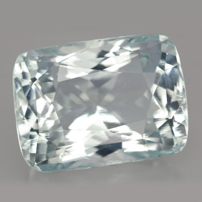 Aguamarina azul natural de 26,63 ct, corte cojín, IF