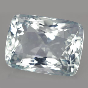 Aguamarina azul natural de 26,63 ct, corte cojín, IF