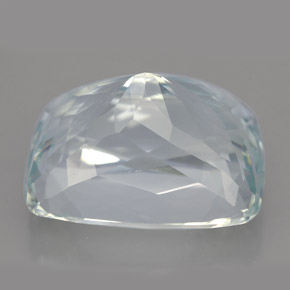 Aguamarina azul natural de 26,63 ct, corte cojín, IF