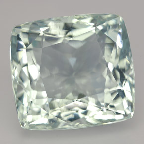 Aguamarina verde natural de 18,18 ct, corte cojín, IF