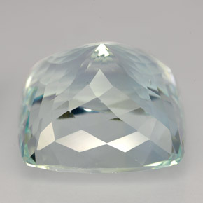 Aguamarina verde natural de 18,18 ct, corte cojín, IF