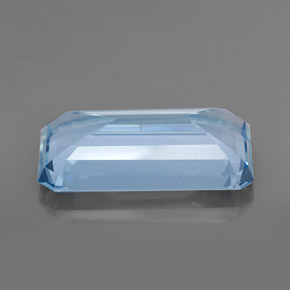 Aguamarina Azul claro natural de 36.07 ct, corte esmeralda, VVS
