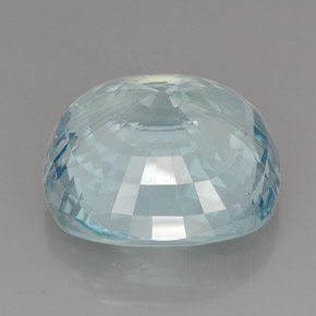 Aguamarina azul natural de 49,00 ct, corte cojín, VS