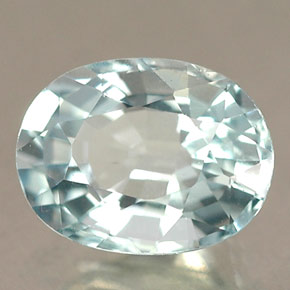 Aguamarina azul natural de 1,30 ct, corte óvalo, IF