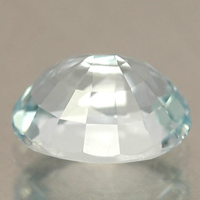 Aguamarina azul natural de 1,30 ct, corte óvalo, IF