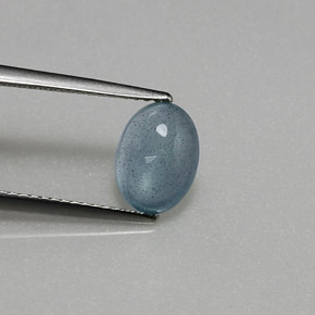 Aguamarina azul natural de 1,86 ct, transparente, transparente / translúcido