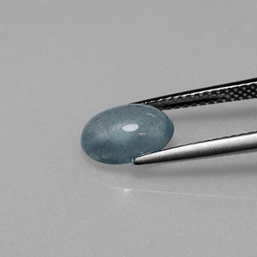 Aguamarina azul natural de 1,86 ct, transparente, transparente / translúcido
