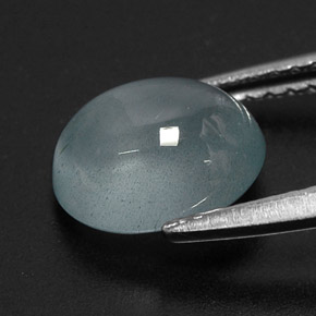 Aguamarina azul natural de 2,12 ct, transparente, transparente / translúcido