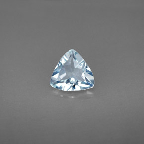 Aguamarina azul natural de 0,81 ct, trillón, VVS