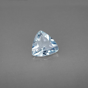 Aguamarina azul natural de 0,81 ct, trillón, VVS