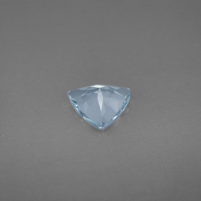 Aguamarina azul natural de 0,81 ct, trillón, VVS