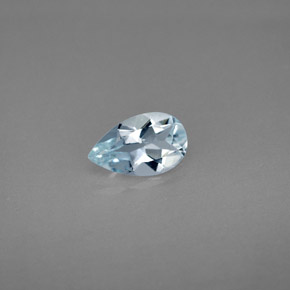 Aguamarina azul natural de 0,69 ct, en forma de pera, VVS