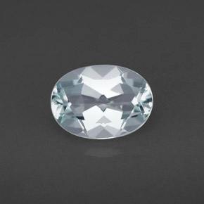 Aguamarina azul natural de 1,10 ct, corte óvalo, VVS-VS