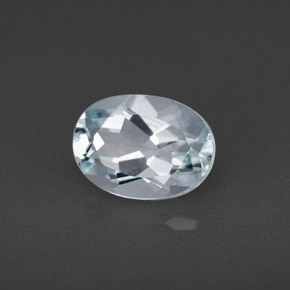Aguamarina azul natural de 1,10 ct, corte óvalo, VVS-VS
