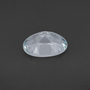 Aguamarina azul natural de 1,10 ct, corte óvalo, VVS-VS
