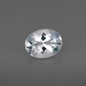 Aguamarina azul natural de 1,13 ct, corte óvalo, VVS