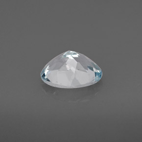Aguamarina azul natural de 1,13 ct, corte óvalo, VVS