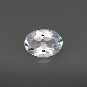 Aguamarina azul natural de 0,95 ct, corte óvalo, VVS-VS