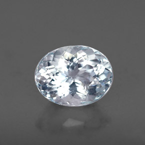 Aguamarina azul natural de 0,91 ct, corte óvalo, VS-SI