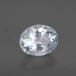 Aguamarina azul natural de 0,91 ct, corte óvalo, VS-SI