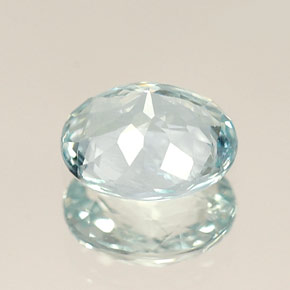Aguamarina azul natural de 0,76 ct, corte óvalo, VS