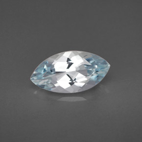 Aguamarina azul natural de 1,61 ct, marquesa, VVS