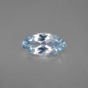 Aguamarina Azul claro natural de 1.39 ct, Marquesa, VVS