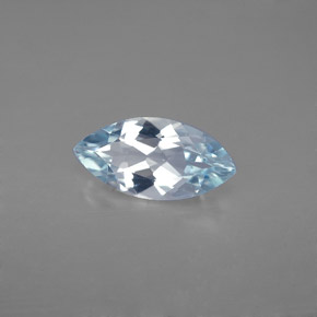 Aguamarina Azul claro natural de 1.39 ct, Marquesa, VVS