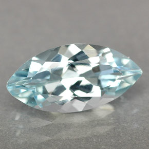 Aguamarina azul natural de 1,40 ct, marquesa, IF
