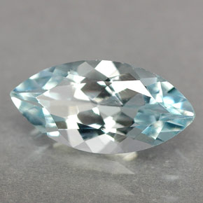 Aguamarina azul natural de 1,40 ct, marquesa, IF