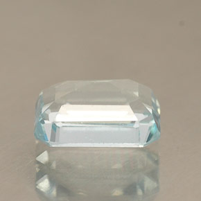 Aguamarina azul natural de 0,94 ct, corte esmeralda, VS