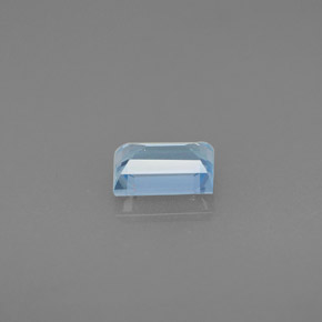 Aguamarina azul natural de 0,55 ct, baguette, VS