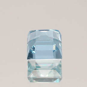Aguamarina azul natural de 0,61 ct, cuadrado, VS