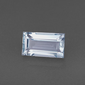 Aguamarina azul claro natural de 0,81 ct, corte baguette, VVS-VS