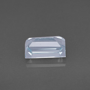Aguamarina azul claro natural de 0,81 ct, corte baguette, VVS-VS