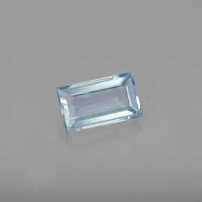 Aguamarina azul natural de 0,68 ct, baguette, VS