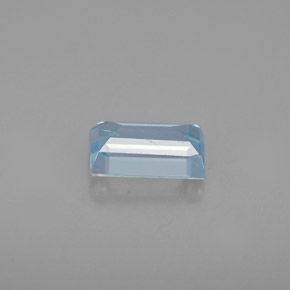 Aguamarina azul natural de 0,68 ct, baguette, VS