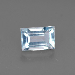 Aguamarina azul natural de 0,61 ct, baguette, VS