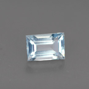 Aguamarina azul natural de 0,61 ct, baguette, VS