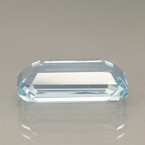Aguamarina azul natural de 5,03 ct, corte esmeralda, VVS