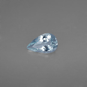 Aguamarina azul natural de 0,59 ct, en forma de pera, VVS