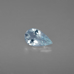 Aguamarina azul natural de 0,66 ct, en forma de pera, VS