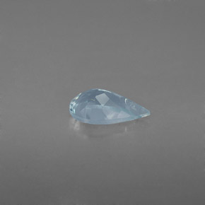 Aguamarina azul natural de 0,66 ct, en forma de pera, VS