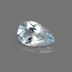 Aguamarina azul natural de 0,72 ct, en forma de pera, VVS-VS