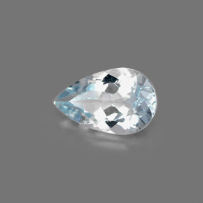 Aguamarina azul natural de 0,72 ct, en forma de pera, VVS-VS
